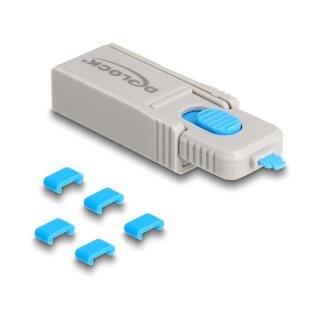 USB Type-C™ Port Blocker Set für USB Type-C™ Buchsen 5 Stück + Verschlusswerkzeug