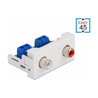 Easy 45 Modul 2 x Cinch Buchse 22,5 x 45 mm
