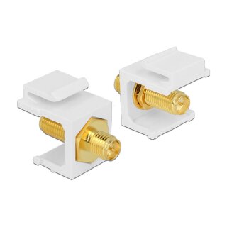 Keystone Modul RP-SMA Buchse > RP-SMA Buchse weiß