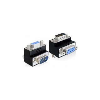 D-Sub 9 Pin Stecker zu Buchse 90° gewinkelt