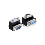 D-Sub 9 Pin Stecker zu Buchse 90° gewinkelt
