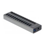 Externer USB 5 Gbps Hub mit 13 Ports + Schalter