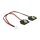 Kabel Power 2 Pin Buchse > 2 x SATA 15 Pin Buchse (5 V) Metall 20 cm