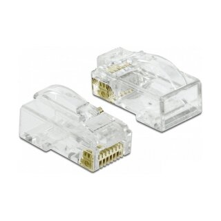 RJ45 Crimp+Cut+Curve Stecker Cat.6 UTP 20 Stück