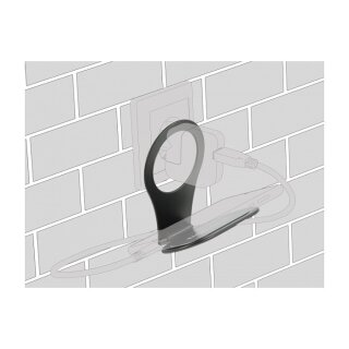 Handy Ladehalterung für Steckdose schwarz