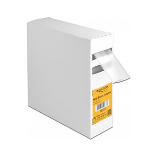 Schrumpfschlauch Box, Schrumpfungsrate 2:1, 4 m x 25,4 mm transparent