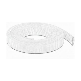 Geflechtschlauch dehnbar 10 m x 19 mm weiß