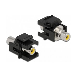Keystone Modul Cinch Buchse > Cinch Buchse gelb / schwarz