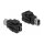 Keystone Modul FireWire 6 Pin Buchse zu FireWire 6 Pin Buchse schwarz