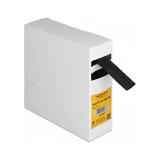 Schrumpfschlauch Box, mit Innenkleber, Schrumpfungsrate 3:1, 5 m x 15 mm schwarz