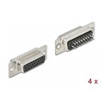 D-Sub HD 26 Pin Buchse Metall, Lötversion, 4 Stück