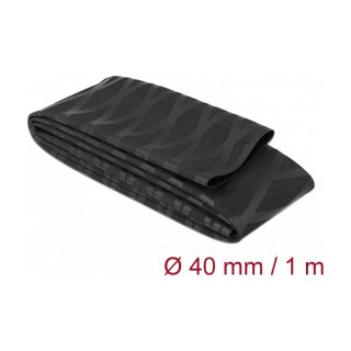 Schrumpfschlauch X-Muster rutschfest 1 m x 40 mm schwarz