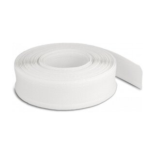 Geflechtschlauch mit Klettverschluss 10 m x 19 mm weiß