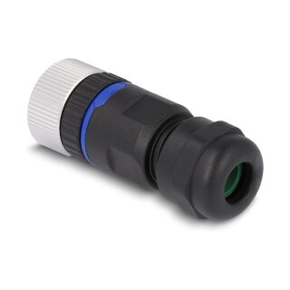 M12 Steckverbinder A-kodiert 8 Pin Buchse zur Montage mit Schraubanschluss