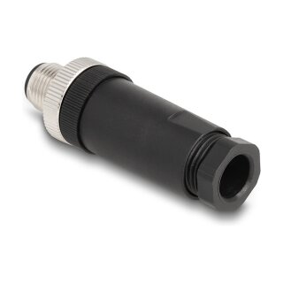 M12 Steckverbinder A-kodiert 3 Pin Stecker zur Montage mit Schraubanschluss