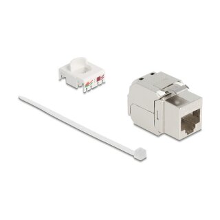 Keystone Modul RJ45 Buchse zu LSA Cat.8.1 STP mit Metall Latch werkzeugfrei