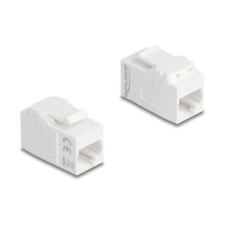 Keystone Modul Kupplung RJ45 Buchse zu RJ45 Buchse UTP Cat.6A weiß