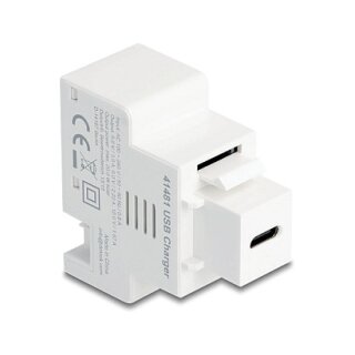 Keystone Modul mit USB Type-C™ Ladebuchse PD 20 W weiß