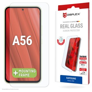 DISPLEX Real Glasschutzfolie für Samsung Galaxy A56 Kratzer-resistent, ultra-dünn, Schmutzabweisend