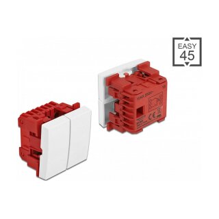 Easy 45 Wippschalter 2fach 45 x 45 mm, weiß