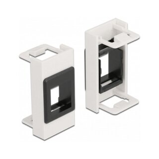 Easy 45 Modul Keystone Halterung 22,5 x 45 mm, weiß / schwarz