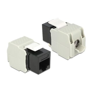 Keystone Modul RJ45 Buchse > LSA Cat.6 UTP schwarz