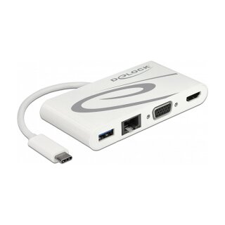 USB Type-C™ 3.1 Dockingstation HDMI 4K 30 Hz + VGA + LAN + USB PD