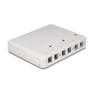 Keystone Leergehäuse 6 Port für Glasfaser und Netzwerk weiß