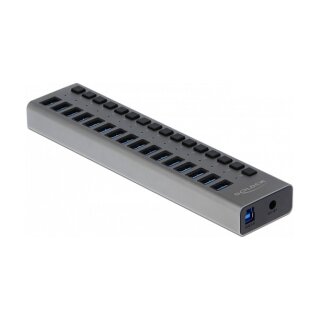 Externer USB 5 Gbps Hub mit 16 Ports + Schalter