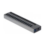 Externer USB 5 Gbps Hub mit 16 Ports + Schalter