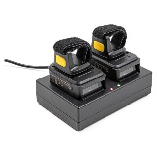 Delock Ringbarcode Scanner 1D und 2D mit 2,4 GHz oder Bluetooth (2 Stück) + Ladestation