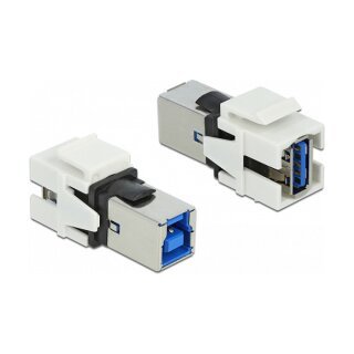 Keystone Modul USB 5 Gbps A Buchse > USB 5 Gbps B Buchse weiß