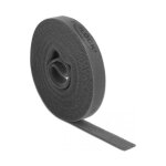 Klettband auf Rolle L 5 m x B 15 mm grau