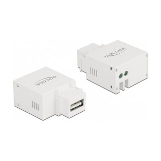Keystone Modul mit USB Typ-A Ladebuchse 2,1 A weiß