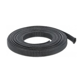Geflechtschlauch dehnbar 10 m x 12 mm schwarz