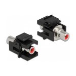 Keystone Modul Cinch Buchse > Cinch Buchse rot / schwarz