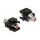 Keystone Modul Cinch Buchse > Cinch Buchse rot / schwarz