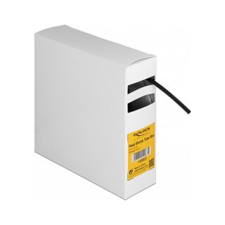 Schrumpfschlauch Box, mit Innenkleber, Schrumpfungsrate 3:1, 5 m x 3,2 mm schwarz