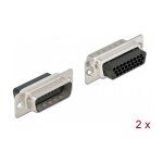 D-Sub HD 26 Pin Crimp Stecker, Metall, 2 Stück