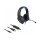 Gaming Headset Over-Ear mit 3,5 mm Klinkenstecker und blauem LED Licht für PC, Notebook und Spielekonsolen