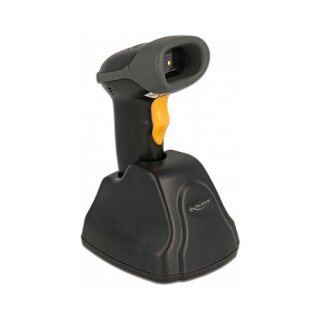 Delock 2,4 GHz Barcode Scanner 1D und 2D mit Ladestation - Mehrsprachig