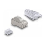 RJ45 Modularer Stecker mit gebogener Rastnase Cat.6 und...