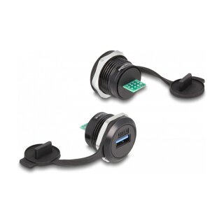 USB 3.2 Gen 1 Typ-A zu PCB Einbaubuchse mit Staubschutzkappe