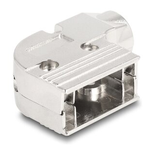 Gehäuse für D-Sub 9 Pin Stecker / Buchse 90° gewinkelt Zinklegierung