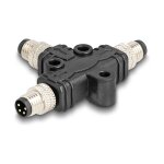 M8 T-Splitter A-kodiert 4 Pin 1 x Stecker zu 2 x Stecker...