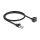 Netzwerk Verlängerungskabel RJ45 Stecker zu RJ45 Buchse 90° gewinkelt Cat.6 F/UTP 0,5 m schwarz