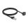 Netzwerk Verlängerungskabel RJ45 Stecker zu RJ45 Buchse 90° gewinkelt Cat.6 F/UTP 1 m schwarz
