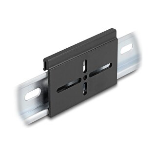 Aluminium Montageclip für Hutschiene 70,0 x 47,8 mm schwarz