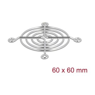Lüftergitter 60 x 60 mm silber