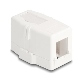 Keystone Leergehäuse 1 Port mit magnetischer Unterseite, weiß